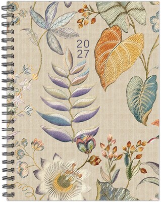 2027 Willow Creek Botanical Tapestry 6.5 x 8.5 Calendar Year Weekly & Monthly Standard Planner, Assorted Colors (66102)