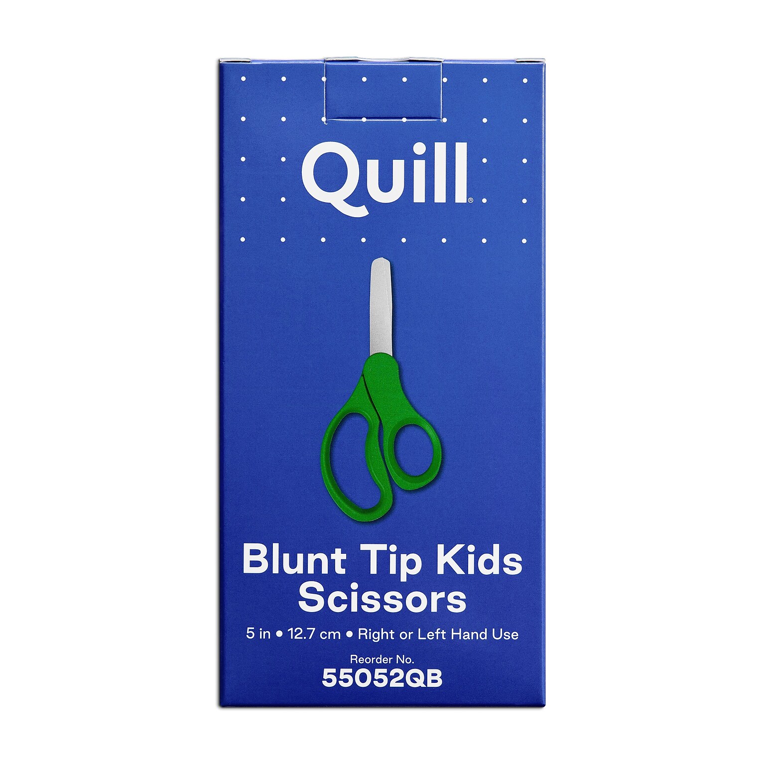 Quill Brand® 5 Kids Blunt Tip Stainless Steel Scissors, Straight Handle, Right & Left Handed (55052QB)
