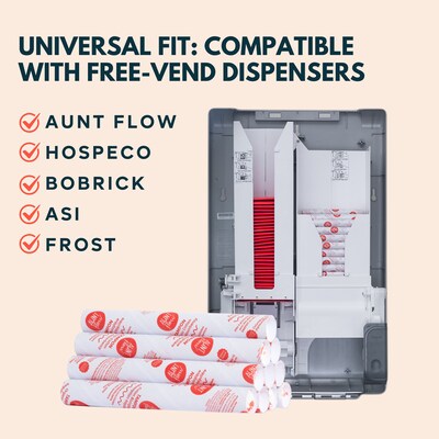 Aunt Flow Regular Absorbency Cotton Tampons, Cardboard Applicator, 500/Carton (AF-TAMP-UNVL-500)
