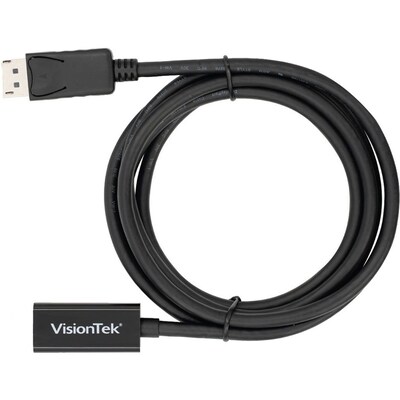 VisionTek 6.6ft DisplayPort to HDMI Audio/Video Cable, Male to Male, Black (901214)