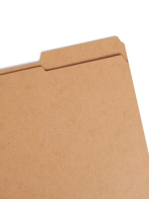 Smead File Folder, 2/5 Cut Tab, Letter Size, Kraft, 100/Box (10786)