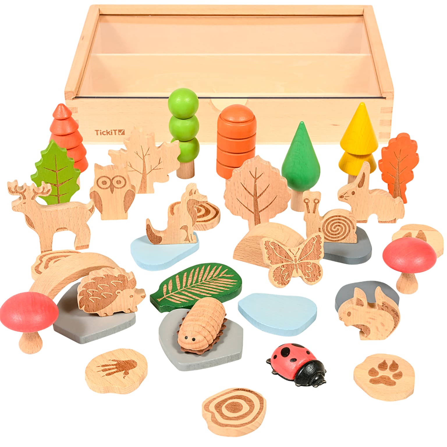 TickiT Woodland Trail Set, Multicolored, 37 Pieces/Set (CTU73552)