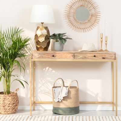 Adore Decor Sidney Console Table, Beige (FUTB10155A)