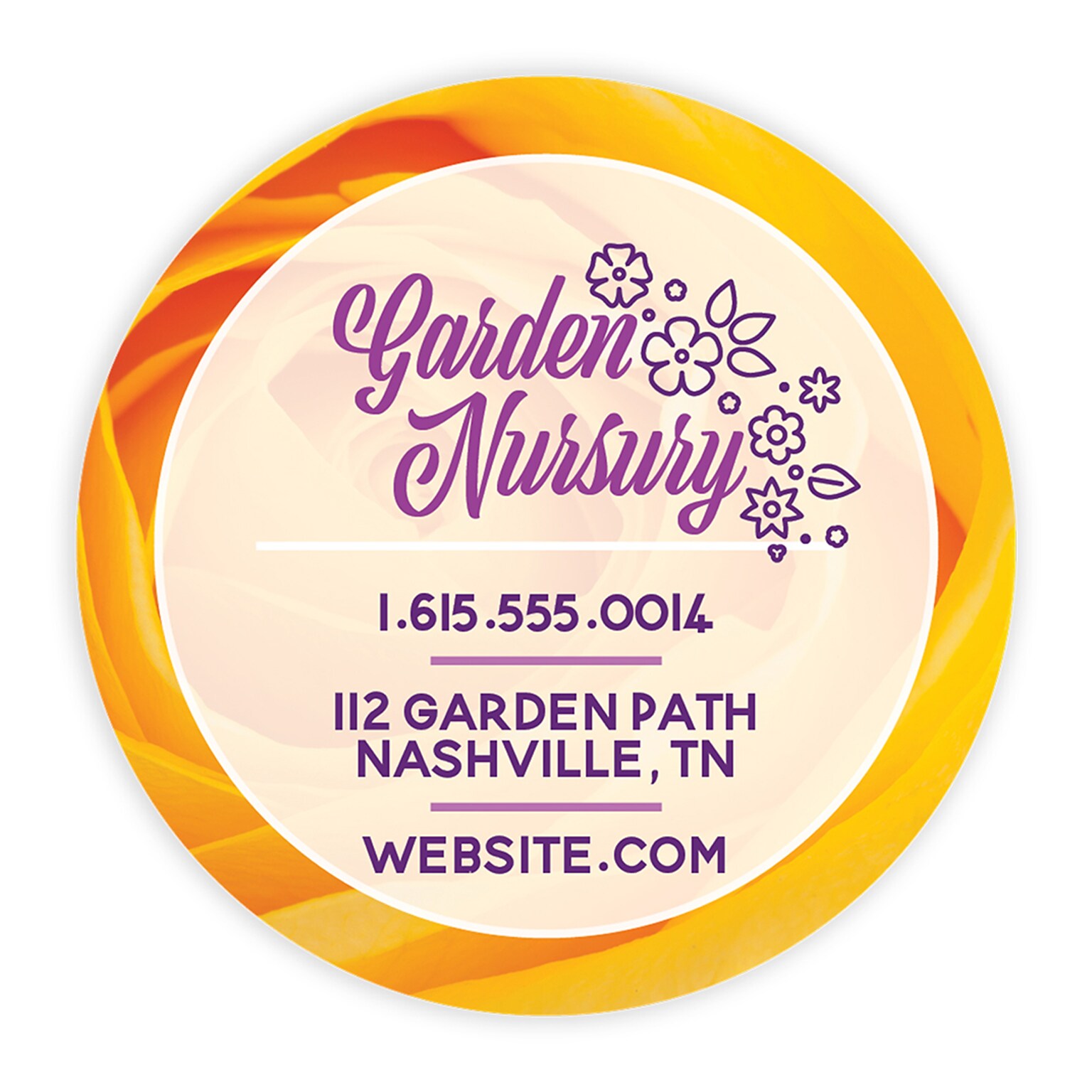 Custom Print Label, 3 Circle, 1-Sided Full Color, 250 Labels/Roll