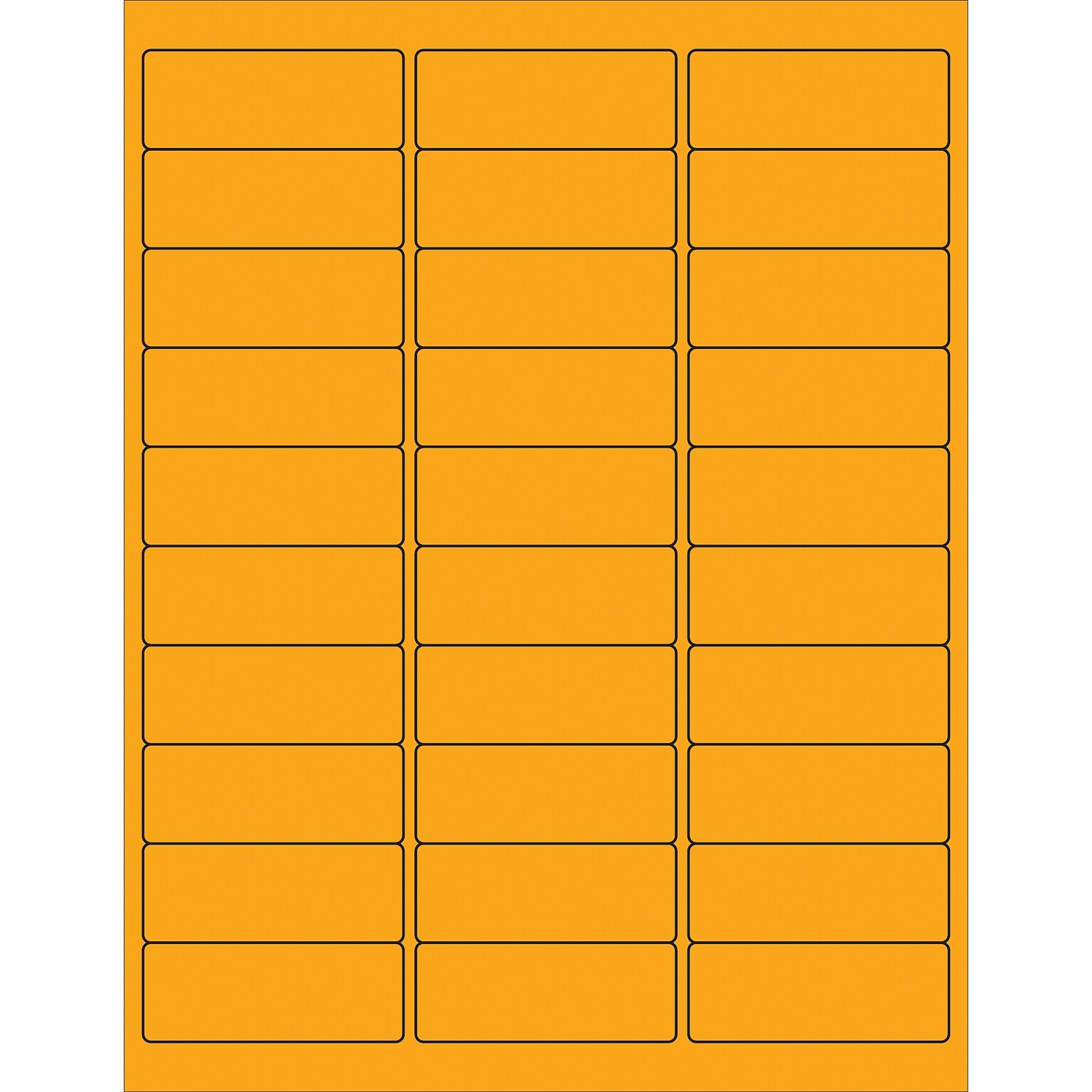 Tape Logic Laser/Inkjet Address Labels, 2 5/8 x 1, Fluorescent Orange, 3000/Carton (LL173OR)