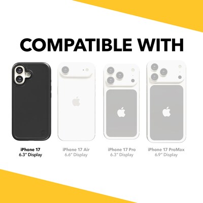 cellhelmet Fortitude MagSafe Phone Case for Apple iPhone 17, Black (CF-121-BLK)
