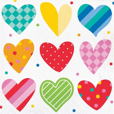 Creative Converting Vivacious Valentine Paper Plates and Napkins Kit, Serves 16 (DTC9196E2G)