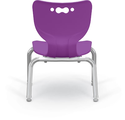 MooreCo 10" Hierarchy Student Chair with 4 Legs, Purple/Platinum Base (703673561839)