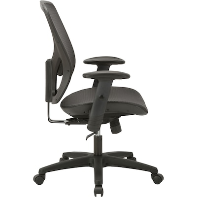 Lorell Mesh Mid-Back Task Chair, Black (LLR83293)