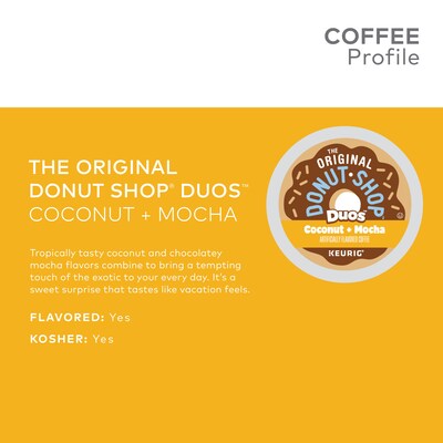 The Original Donut Shop Coconut Mocha Coffee, Medium Roast, 0.34 oz. Keurig® K-Cup® Pods, 24/Box (6248)