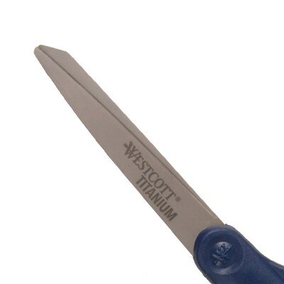 Westcott 8" Titanium Multi-Purpose/Heavy Duty Scissor, Blunt Tip, Navy (17509)