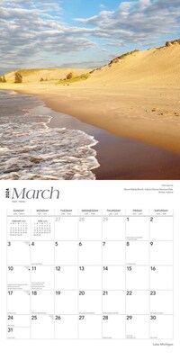 2024 BrownTrout Lake Michigan 12" x 24" Monthly Wall Calendar (9781975463632)