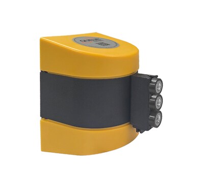 WallPro Magnetic 450 Wall-Mountable 30' Retractable Belt Barrier, AUTHORIZED ACCESS ONLY, Yellow/Black (WPM450Y-YBA15)