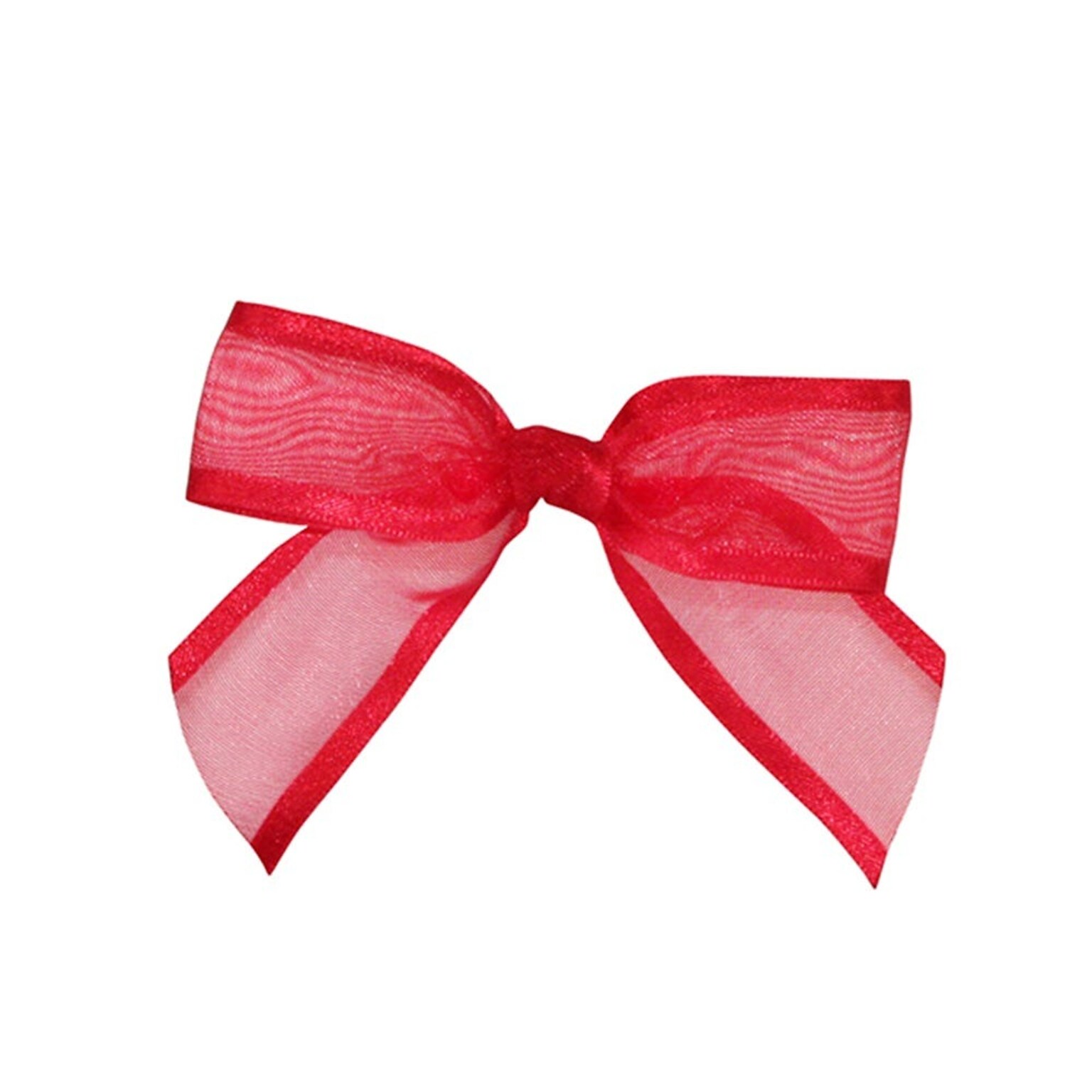 JAM Paper Sheer Satin Bows, Red Sheer, 100/Pack (52640349159)