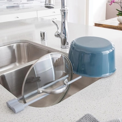 Better Houseware Silicone-Coated Steel Over-Sink Drying Bar, Gray (BTH1433)