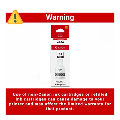 Canon GI-21 Pigment Black Standard Yield Ink Bottle (4526C001)