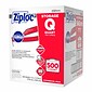 Ziploc Double Zipper Storage Bags, Quart, 500 Bags/Carton (682256)
