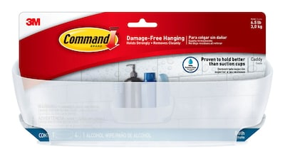 Command BATH19-ES Bath Caddy Hanger, 7.5 lb, Plastic