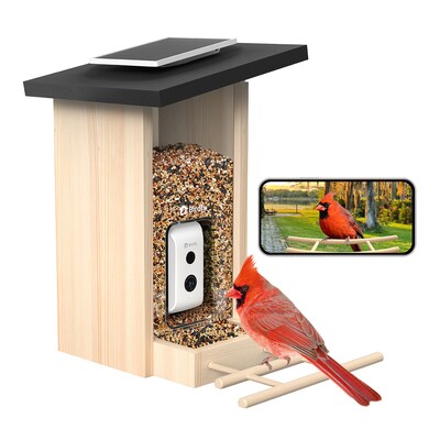 Birdfy Feeder Ebony with Camera, Solar Panel and AI by Subscription, Multicolored (EPPAMBNI8702110)