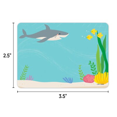 Creative Teaching Press Adhesive Sea Friends School Name Tags, 3.5" x 2.5", 36/Pack, 3 Packs/Bundle (CTP11031-3)