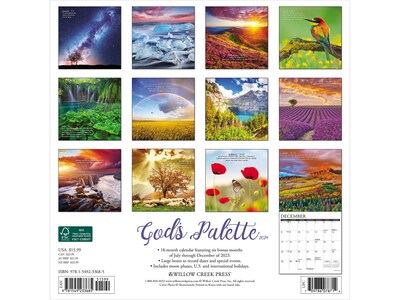 2024 Willow Creek God's Palette 12" x 12" Monthly Wall Calendar (33685)