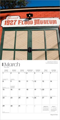 2026 BrownTrout Magnolia State Mississippi Places 12" x 12" Monthly Wall Calendar (9798330704446)