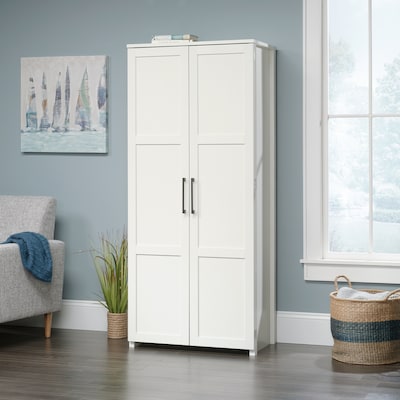Sauder HomePlus 69"H Storage Cabinet with 4 Shelves, White (424001)