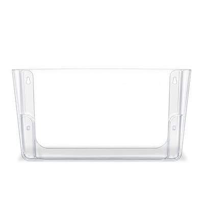TRU RED Plastic Letter Wall File, Clear, Single-Pocket – Wall-Mounted File Holder for Mail, Documents & Folders