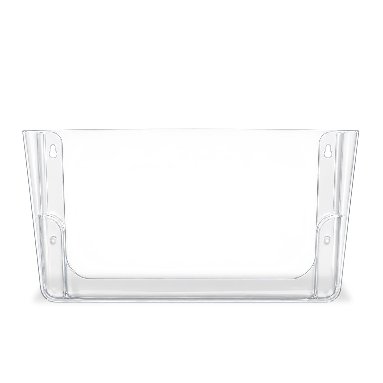 TRU RED Plastic Letter Wall File, Clear, Single-Pocket – Wall-Mounted File Holder for Mail, Documents & Folders