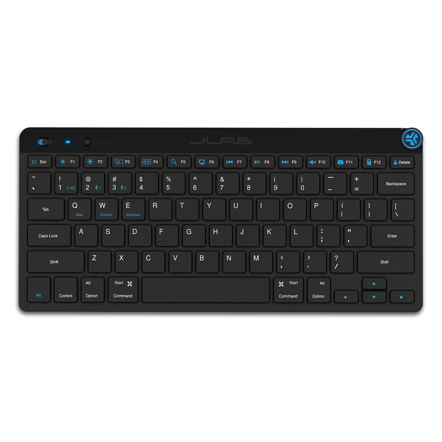 JLab GO Wireless Bluetooth Keyboard, USB-A, Black (IFCKGOKEYBRBLK4)