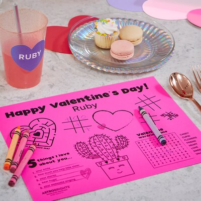 Astrobrights 65 lb. Cardstock Paper, 8.5" x 11", Love Letters, 150 Sheets/Pack (98252)