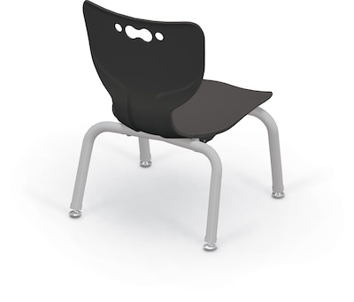 MooreCo 10" Hierarchy Student Chair with 4 Legs, Black/Platinum Base (703673561648)