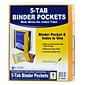 Binder Pocket With Write-On Index Tabs, 8 1/2 x 11, Assorted, 5/Set (CLI06650)