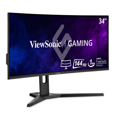 ViewSonic  34 Curved 144 Hz LCD Gaming Monitor, Black (VX3418-2KPC)