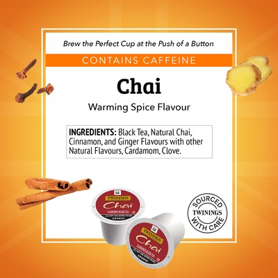 Twinings Chai Tea, Keurig® K-Cup® Pods, 24/Box (TNA09954)