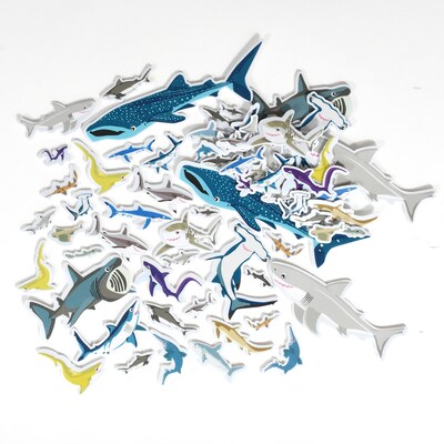 Ready2Learn Shark Stickers, Multicolored, 132/Pack, 3/Bundle (CE-10125-3)