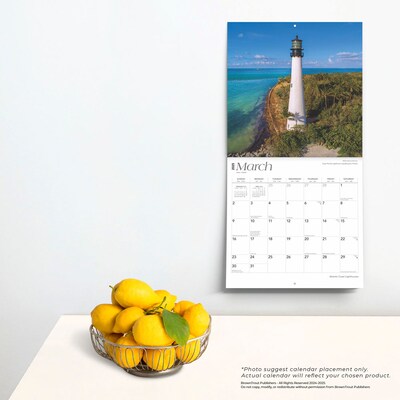 2025 BrownTrout Atlantic Coast Lighthouses 12" x 12" Monthly Wall Calendar (9781975475079)