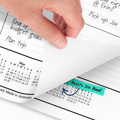 2026-2027 AT-A-GLANCE 21.75" x 17" Academic Monthly Desk Pad Calendar, White/Blue (SKLPAY-32-27)