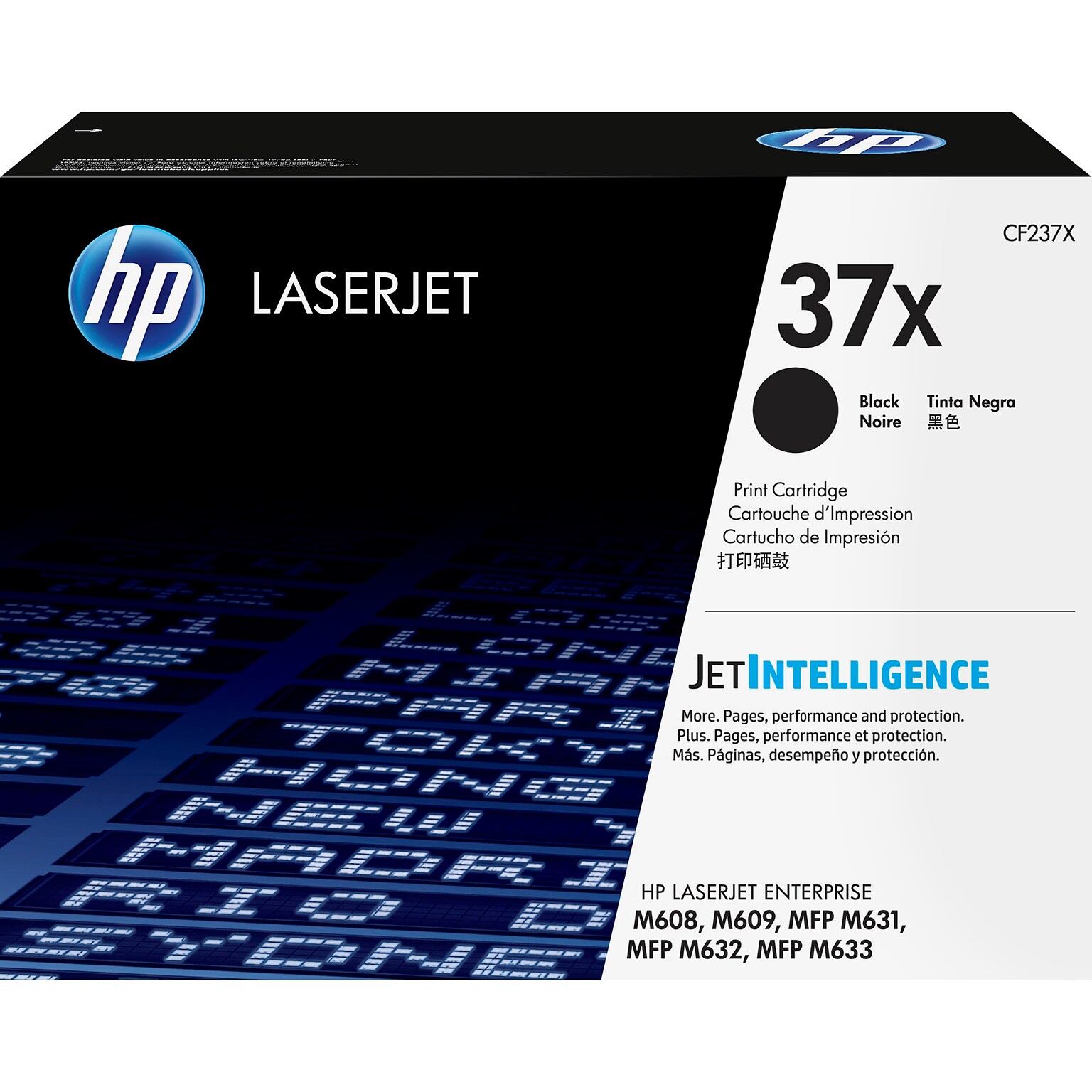 HP 37X Black High Yield Toner Cartridge, Prints Up to 25,000 Pages (CF237X)
