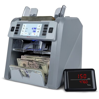 Cassida CRS9500 2-Pocket Business-Grade Mixed Bill Counter, Sorter and Reader, Gray (CRS9500)