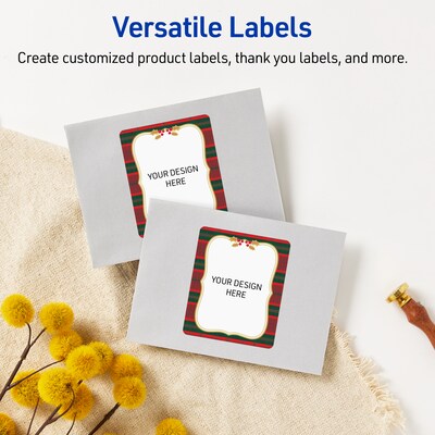 Avery Rectangle Multipurpose Labels, 4" x 3-1/3", White, 40/Pack (19479370507)