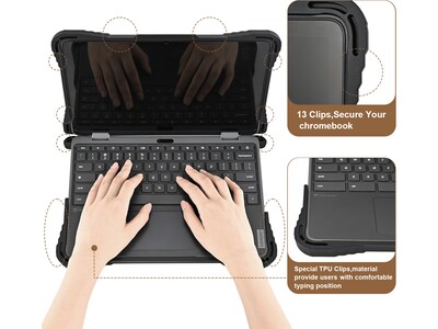 TechProtectus ShockProof 11.6" Laptop Case for Lenovo 300e/300w Gen 4 Chromebook, Shock-Absorbing, Black (TP-LN300EW-G4)