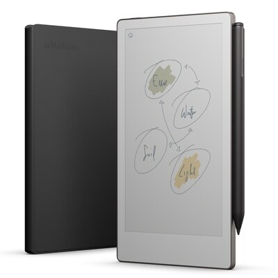 reMarkable Paper Pro Move 7.3 Paper Tablet with Marker Plus & Premium Leather Book Folio, Black  (RM91A-1004NW)