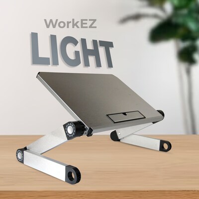 Uncaged Ergonomics WorkEZ Light Notebook Stand; Silver (WELS)
