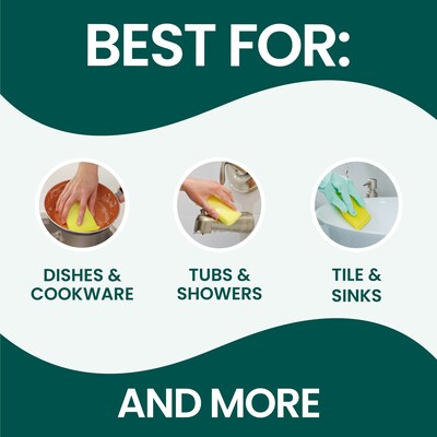 Scotch-Brite Dobie All-Purpose Non-Scratch Scouring Pad, Yellow, 3/Pack (723-2F)