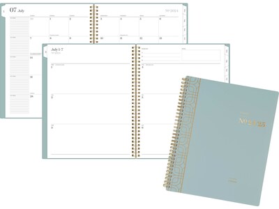 2024-2025 Cambridge WorkStyle Classic 8.5" x 11" Academic Weekly & Monthly Planner, Poly Cover, Mellow Frost