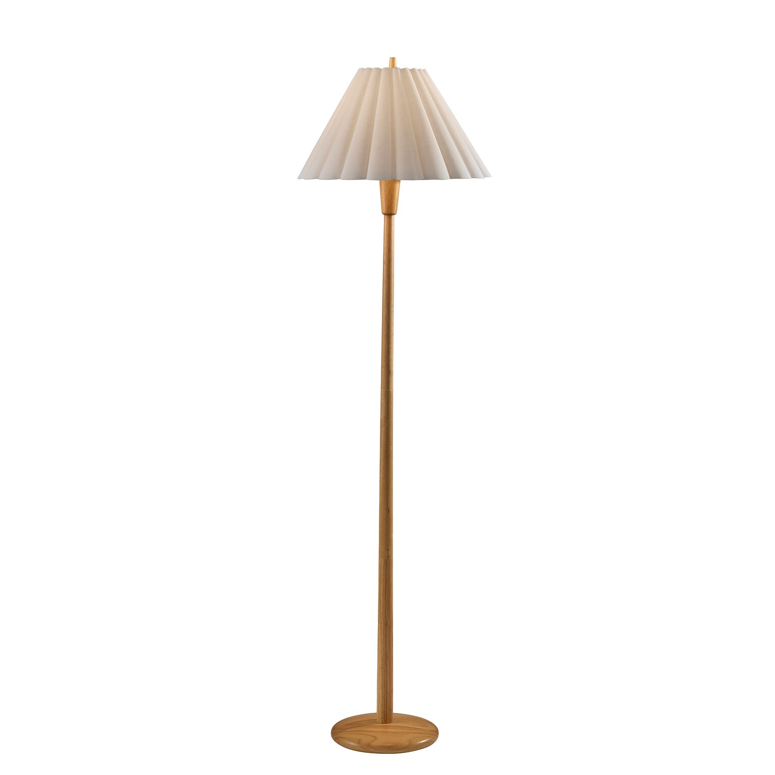 Adesso Scallop 60.75 Wood Floor Lamp with Empire Shade (4146-12)
