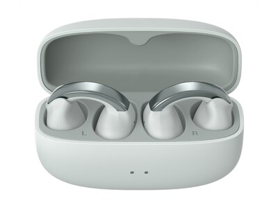 JVC Nearphones Wireless Open-Ear Earbuds, Bluetooth, Ice Grey (HANP1TH)