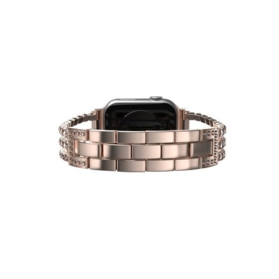 LAX Stylish Metallic Chains Band for Apple Watch, Rose Gold
