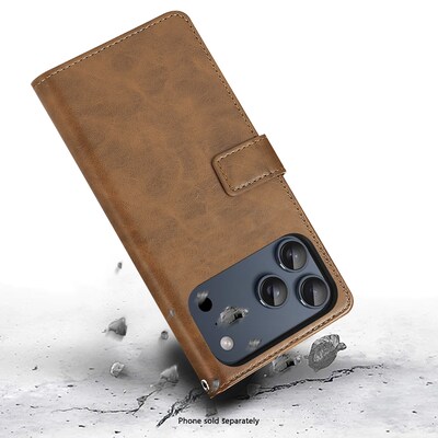 SaharaCase Indy Series Wallet for iPhone 17 Pro Max, Shock Absorbing, Canyon Brown (CP00996)